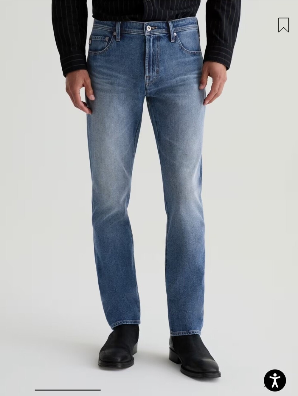❤️ AG ADRIANO GOLDSCHMIED EVERETT 360° SLIM STRAIGHT JEANS, 34 × 33